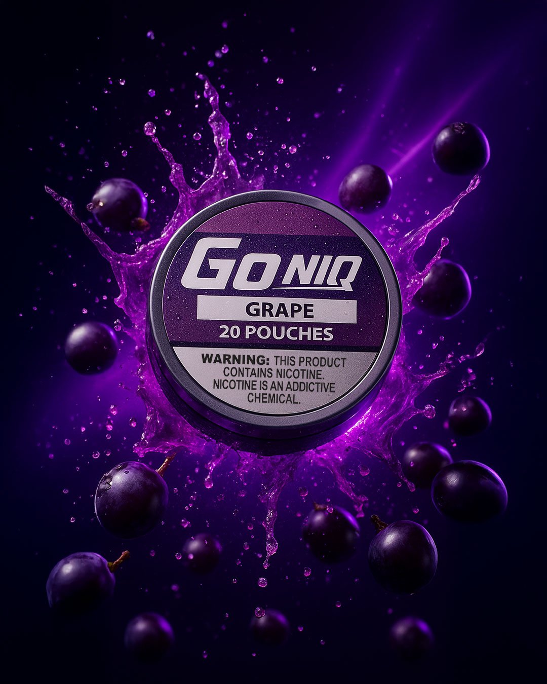 Grape Nicotine Pouches - Bold Vineyard Flavor | Go-NIQ